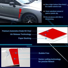 For Subaru WRX STI 2015-2021 Set Red Fender Air Flow Vent Precut Sticker Overlay