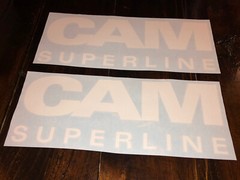 Cam Superline Trailer Replacement 12” Stickers (set Of 2) Old Design