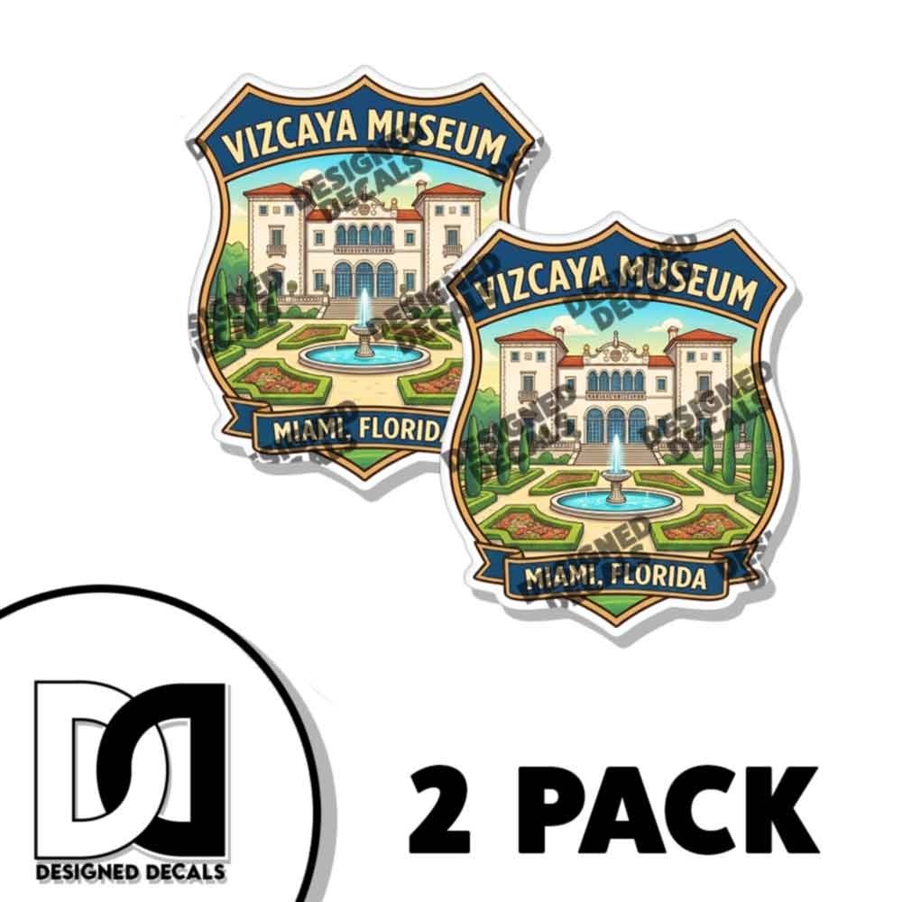 Vizcaya Museum Miami Destination Decals 2 PACK