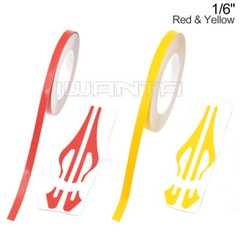 1/6″ 4mm Red & Yellow Pinstriping Pin Stripe DIY Line Vinyl Tape Decal Sticker