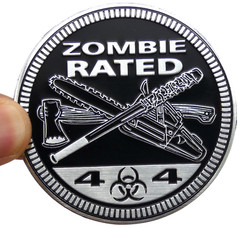 1pc Zombie Rated Sticker Decal Emblem 4×4 Badge Auto Fender 6cm 2.36″
