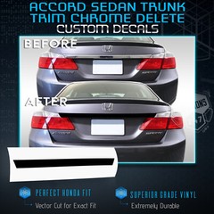 Trunk Trim Chrome Delete Kit For 2013-2015 Honda Accord Sedan – Glossy Matte