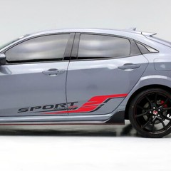 Honda Civic Sports Graphic Decal Sticker. Type-R Racing Stripes, Universal Fit.