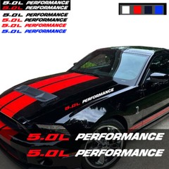 5.0L PERFORMANCE Car Hood decals emblem Coyote for Ford Mustang GT F150 2pcs