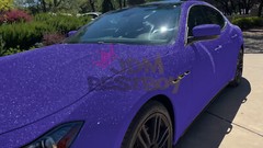 Matte Glitter Purple Frosted Sparkle Sticker Decal Sheet Car Vinyl Wrap Film