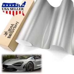 Premium 【Satin Chrome】 Matte Metallic Vinyl Wrap Sticker Sheet Film Bubble Free