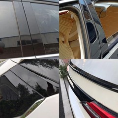 Gloss Black Vinyl Wrap for Car Trim, Window, Door 2in x 30ft Kit with Tools