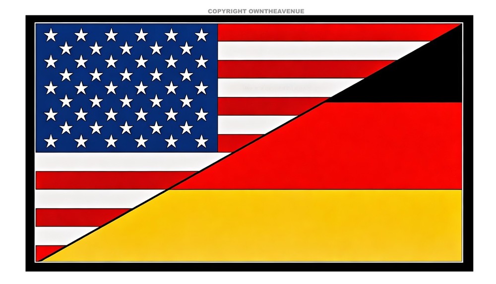 USA American German Germany World Flag Country Vinyl Sticker Decal 3.5″