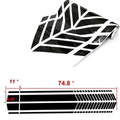 2 Pcs/Set Racing Stripes Decal Vinyl Sticker Graphic Universal Fit Cars & Trucks