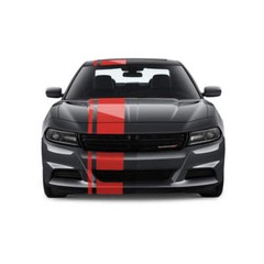 Dual Racing Stripes [3x] 1″ , 2″, 12″ x 68″ Self Healing Vinyl Fits All Vehicles