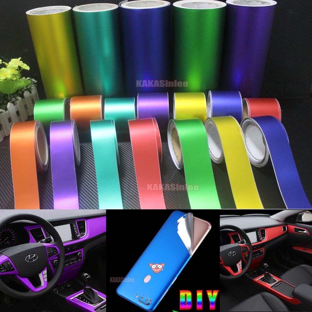 DIY Tape Decoration Car Matte Chrome Satin Metallic Vinyl Wrap Home Sticker – CF