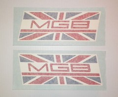 New MGB Multi Colored Flag Decal Pair of 2 Fits MGB Limited Edition Stripes MG