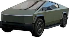 Cybertruck DIY PreCut PPF Paint Protection Film Wrap Change Matte Military Green