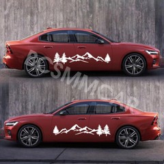 Car Stickers Mountain Tree Forest Graphic Side Body Decoration DIY Vinyl Decals