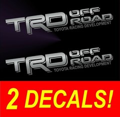 Toyota TRD Off Road Tacoma Tundra decal stickers for trucks Silver Letters