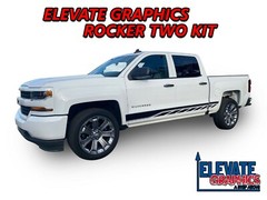 Fits Chevy Silverado Side Rocker Two Graphics Vinyl Stripes 3m Decals 2014-2023