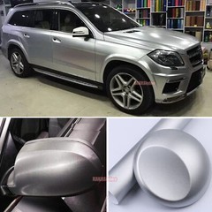 Flexible Car Matte Chrome Satin Brushed Texture Aluminum Vinyl Wrap Sticker Film