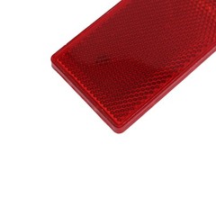 Universal Car Plastic Stick-On Reflective Rectangle Reflector Red Pack of 4