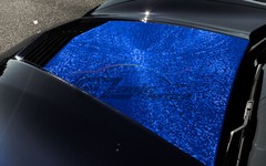 PET Damascus Steel Forged Carbon Fiber Royal Blue Car Vinyl Wrap Decal Sticker