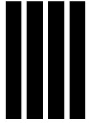 Universal 3″ Racing Hash Fender Stripe Set Vinyl Decal Stickers