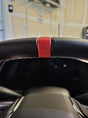 C8 Corvette COMBO TORCH RED STEERING WHEEL & TEAM CORVETTE VINYL STRIPES