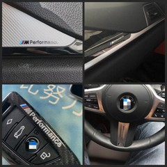 For BMW Metal Stickers MPerformance Emblem Sport Car Interior Sticker 2pcs