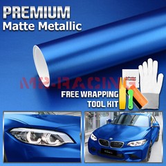 Premium Matte Metallic Satin Pearl Royal Blue Vinyl Car Wrap Sticker Decal Film