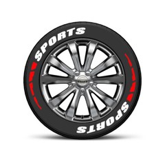 8pcs Car Tire Wheel Stickers 3D Permanent PVC Joined Tire Decal Accessories