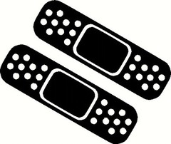 (2) 5″ Black Vinyl Stickers JDM BandAid Band-Aid Car Bumper Dent Scratch Cover