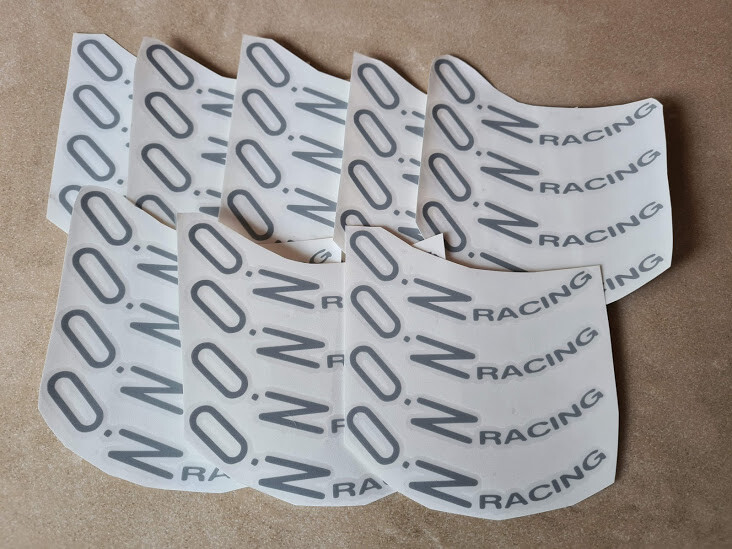 8pcs Oz Racing Wheels Sticker Gray Vinyl Decal