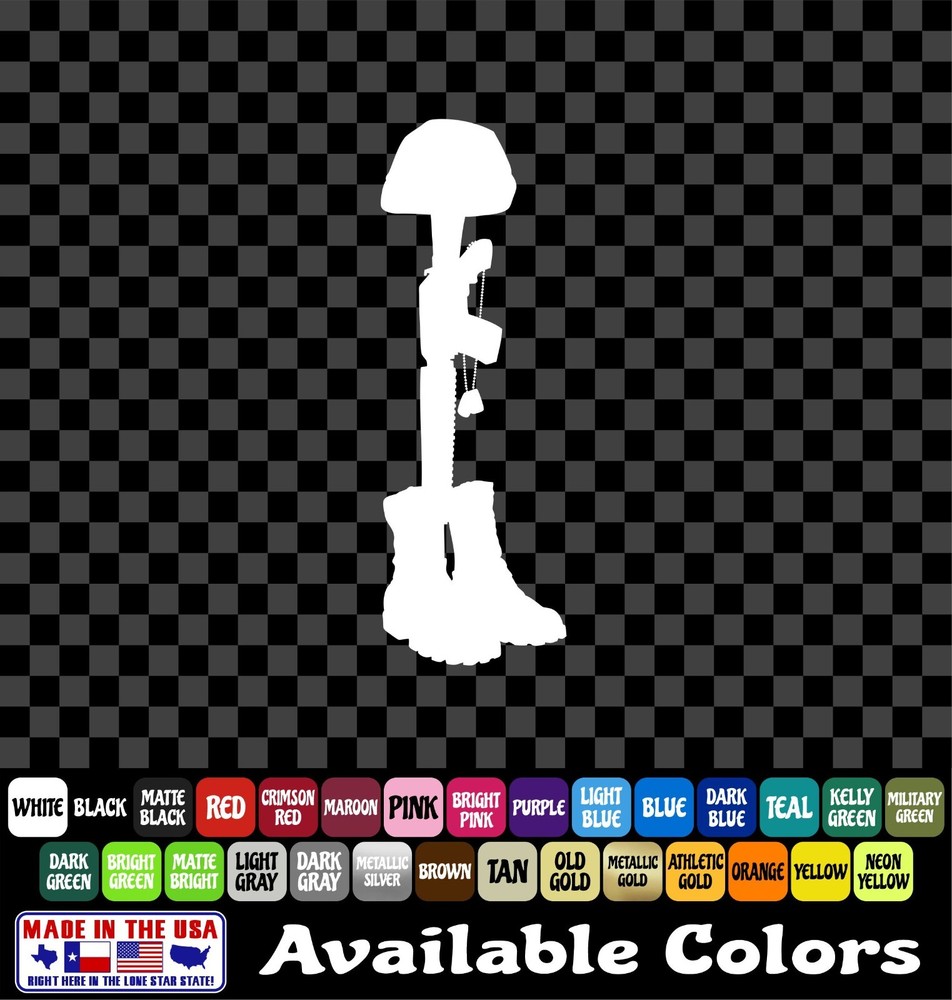 Remember Fallen Soldier Stickers Military Helmet Boots M16 Dog Tags Vinyl Decal