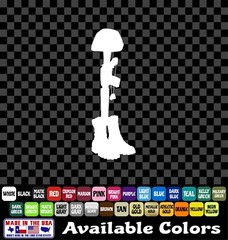 Remember Fallen Soldier Stickers Military Helmet Boots M16 Dog Tags Vinyl Decal