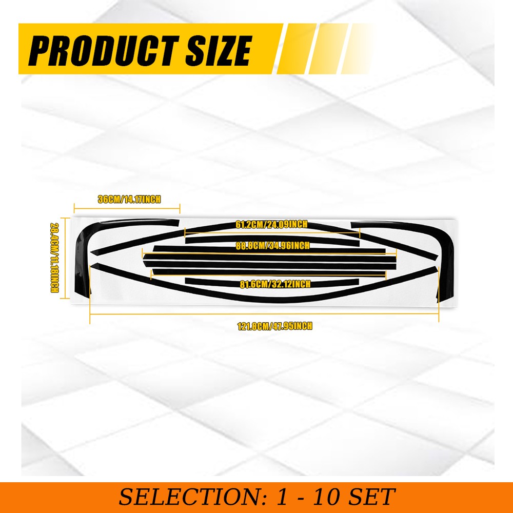 1-10Set For Infiniti G35/37 Q40 07-15 GLOSS Window Overlay Cover Trim Left Right