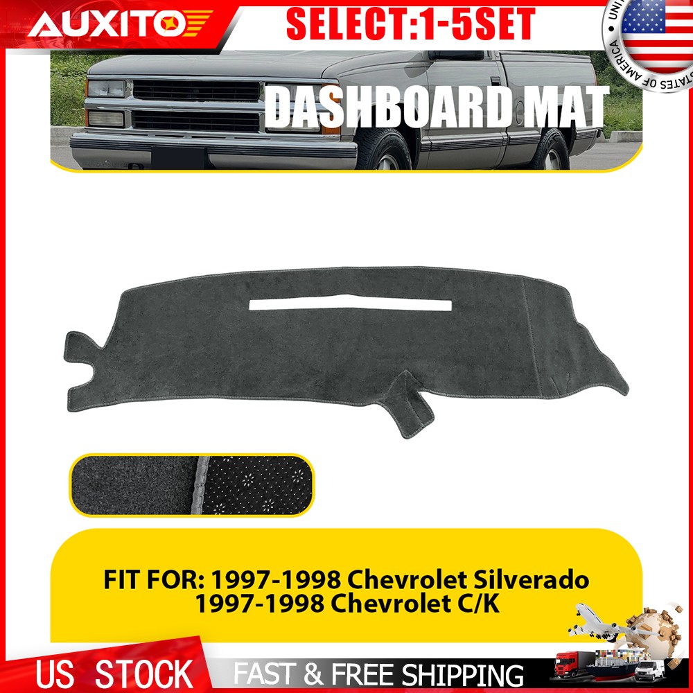 Dash Cover Mat Fits 1997-1998 Chevrolet Silverado C-K Series Dashboard Gray 1-5X