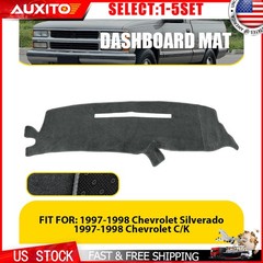 Dash Cover Mat Fits 1997-1998 Chevrolet Silverado C-K Series Dashboard Gray 1-5X