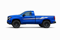 Sport Design Side Stripes Compatible With Chevy Silverado Premium Vinyl