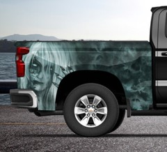 Mist Sexy Woman Green Truck Wrap Vinyl Bed Side Graphic Decal Tailgate DS PS USA