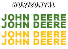 2X for John Deere Premium Vinyl Sticker 2-Pack Yellow 9″ 12″, 15″, 24″ or 36″-