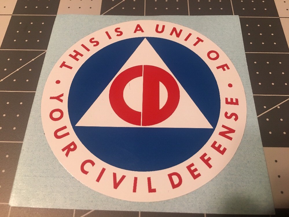 Civil Defense Unit Decal Tool ID 3 3/4″ Like Original Vinyl Reproduction