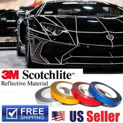 Yellow Reflective Body Stripe Vinyl Tape DIY Sticker Decal Self Adhesive 150Feet