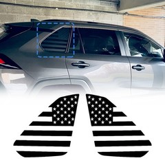 Rear Side Window American Flag Vinyl Decal Sticker Pair For Toyota Rav4 2019-25