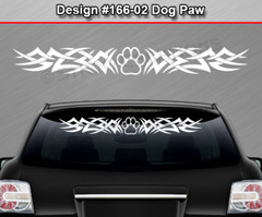166-02 DOG PAW PRINT Windshield Decal Window Sticker Vinyl Banner Dog Lover SUV