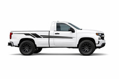 Sport Design Side Stripes Compatible With Chevy Silverado Premium Vinyl