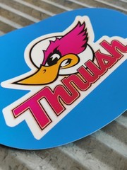 Vintage Style Thrush Oval Toolbox Hurst Racing decal. NASCAR NHRA sticker.