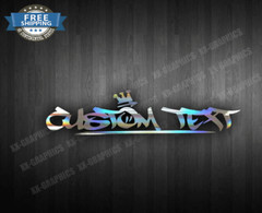 Custom Personalized Text Name GRAFFITI 9″ Length Decal Sticker ME Lettering