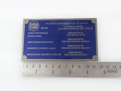 DATA PLATE FOR TYPENSCHILD LANCIA AURELIA FULVIA FLAMINIA FLAVIA OLSORTEN B-WARE