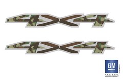 2019 20 21 22 23 24 Chevy Silverado 1500 Camouflage 4X4 Bedside Decal Stickers 2