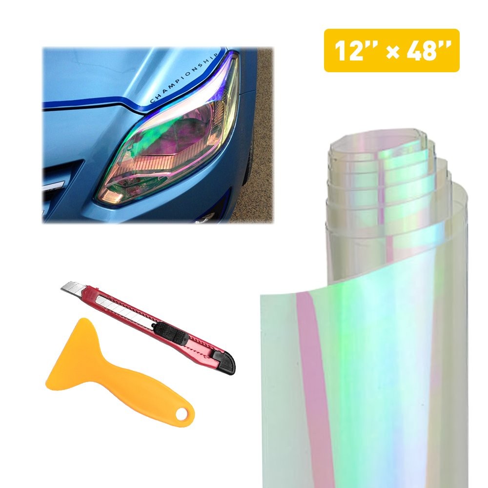 Vinyl Smoke Protection Tint Headlight Taillight Film Wrap Fog Chameleon Light