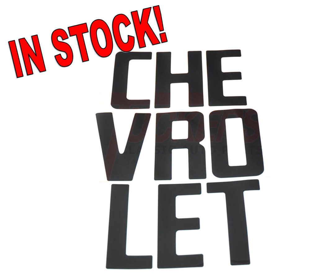 1967-1972 Chevrolet Fleetside Tailgate Decals Black C10 C20 Chevy Truck Letters