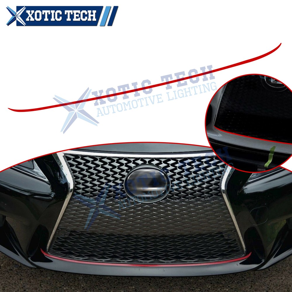 Red Front Grille Hood Panel Edge Molding Strip Decal For Lexus IS200 IS250 IS350